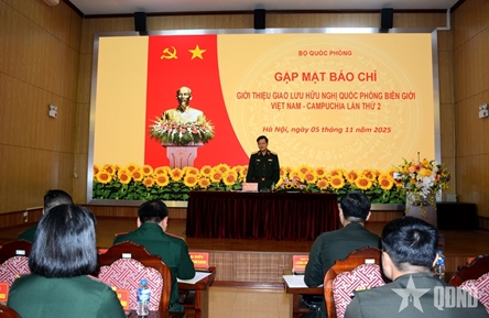 Press meeting introducing second Vietnam - Cambodia Border Defense Friendship Exchange